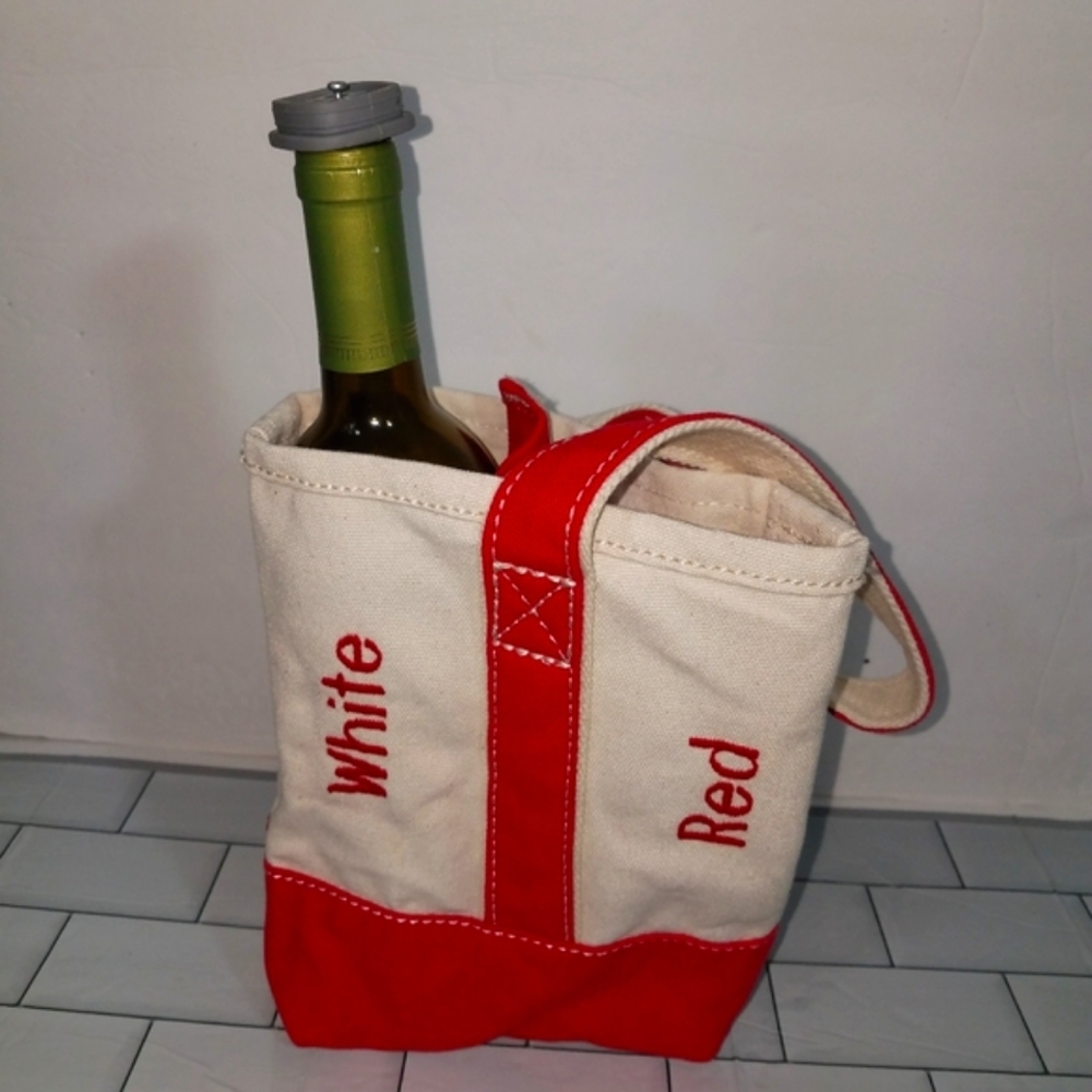 Lands' End Home Wine Bottle Tote